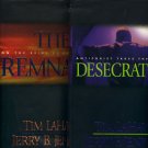 Lot of 2 Left Behind Series Desecration and The Remnant Hardcover