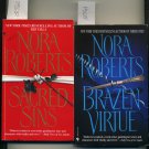 Lot of 2 Nora Roberts Sacred Sins and Brazen Virtue Paperbacks