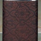 Flask Brown Leather Stamped Flask