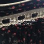 EILEEN WEST BLACK RED ROSEBUD PRINT ANTIQUE LACE CLASSICAL BALLET GOWN $60 L