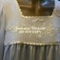 MISS ELAINE BLUE CUDDLEKNIT EMBROIDERED LACE WALTZ LENGTH GOWN $54 MEDIUM