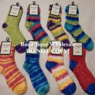 SNUGADOO TOO SUPER SO SOFT WOMEN’S FUZZY SOCKS SIZE 9-11 STRIPE OR SOLID MULTI