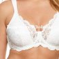 LEADING LADY SCALLOPED LACE UNDERWIRE FULL FIGURE BRA #5044 $39 BLACK WHITE NUDE