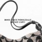 COACH 24 cm KHAKI MAHOGANY or BLACK WHITE SIGNATURE SHOULDER DUFFLE $328 F15067