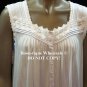 EILEEN WEST PERIWINKLE BLUE CLASSICAL TOUCH ANTIQUE LACE SHORT GOWN $60