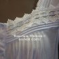 EILEEN WEST PERIWINKLE BLUE CLASSICAL TOUCH ANTIQUE LACE SHORT GOWN $60