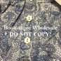 EILEEN WEST VICTORIAN LACE PLUS SIZE BLUE PRINT CAP SLVE JERSEY WALTZ GOWN $54