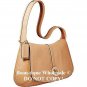 COACH ERGO PEBBLE LEATHER FLAP #11614 $328 BAMBOO CAMEL