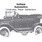 Antique Automobile construction repair and operation