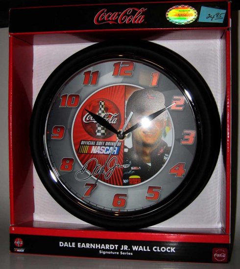 Dale Earnhardt Jr. NASCAR Coca-Cola Wall Clock