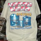 Motor Head Parts Dept. Pistons Tan XL Tshirt