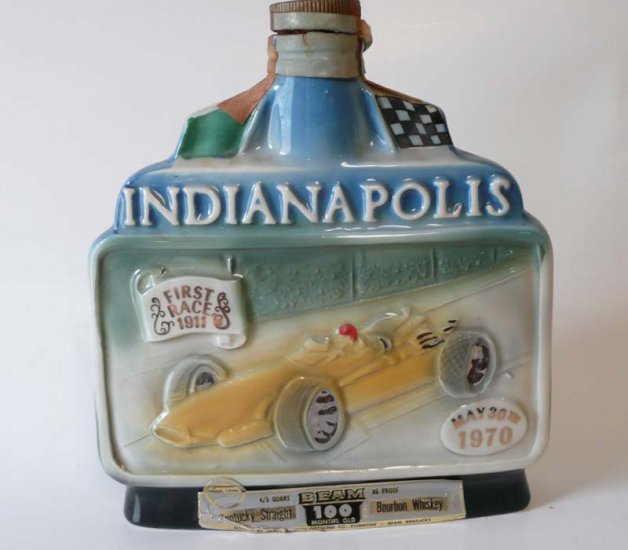 Indianapolis 500 1970 Commemorative Jim Beam Decanter
