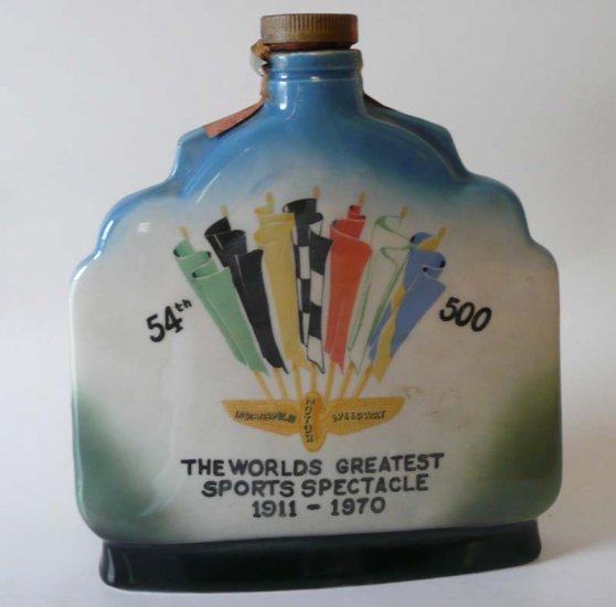 Indianapolis 500 1970 Commemorative Jim Beam Decanter