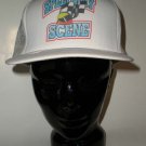 Speedway Scene White Adjustable Cap Hat