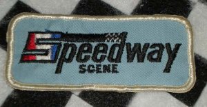 Speedway Scene Blue. Sew On Patch Motorsports NASCAR
