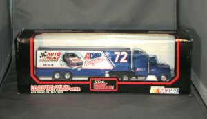 Ken Bouchard #72 Auto Palace ADAP Mobil 1 Transporter Racing Champions 1:64 Die Cast NASCAR