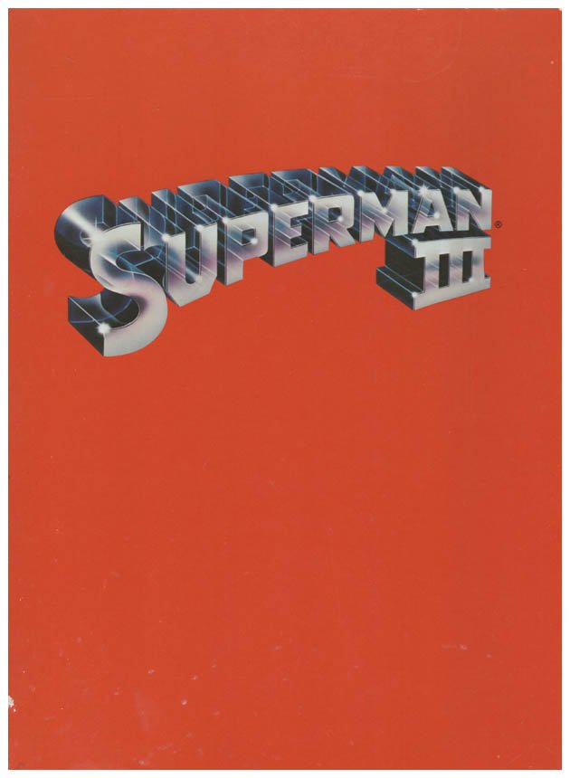Superman III (1983) movie press kit with 26 b/w stills