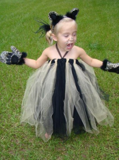 LEOPARD JAGUR CAT HaLLoWeeN BOtIqUe Made TuTu Costume