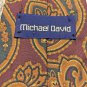Michael David 100% Silk Neck Tie Burgundy, Multi color Paisley Free Shipping C22