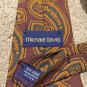 Michael David 100% Silk Neck Tie Burgundy, Multi color Paisley Free Shipping C22