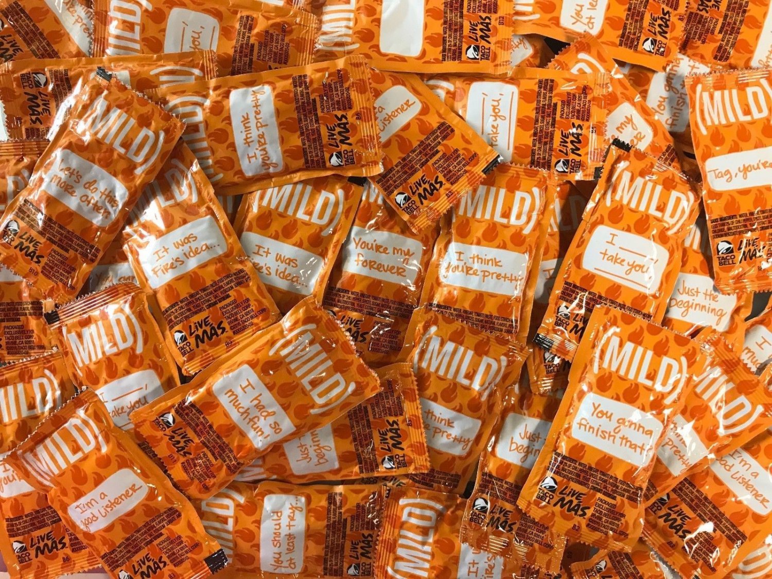 New Taco Bell Sauce Mild 50 Packets Assortment 4459