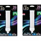 2 pack FEIT Electric 12 watts PL LED Bulb 1100 lumens Linear 26 Watt Equivalence 2 pack FEIT Electric 12 watts PL LED Bulb 1100 lumens Linear 26 Watt Equivalence