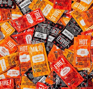 MILD, HOT, FIRE, DIABLO Taco Bell Sauce Assorted 50 Packets Burrito The Best Flavor Fresh