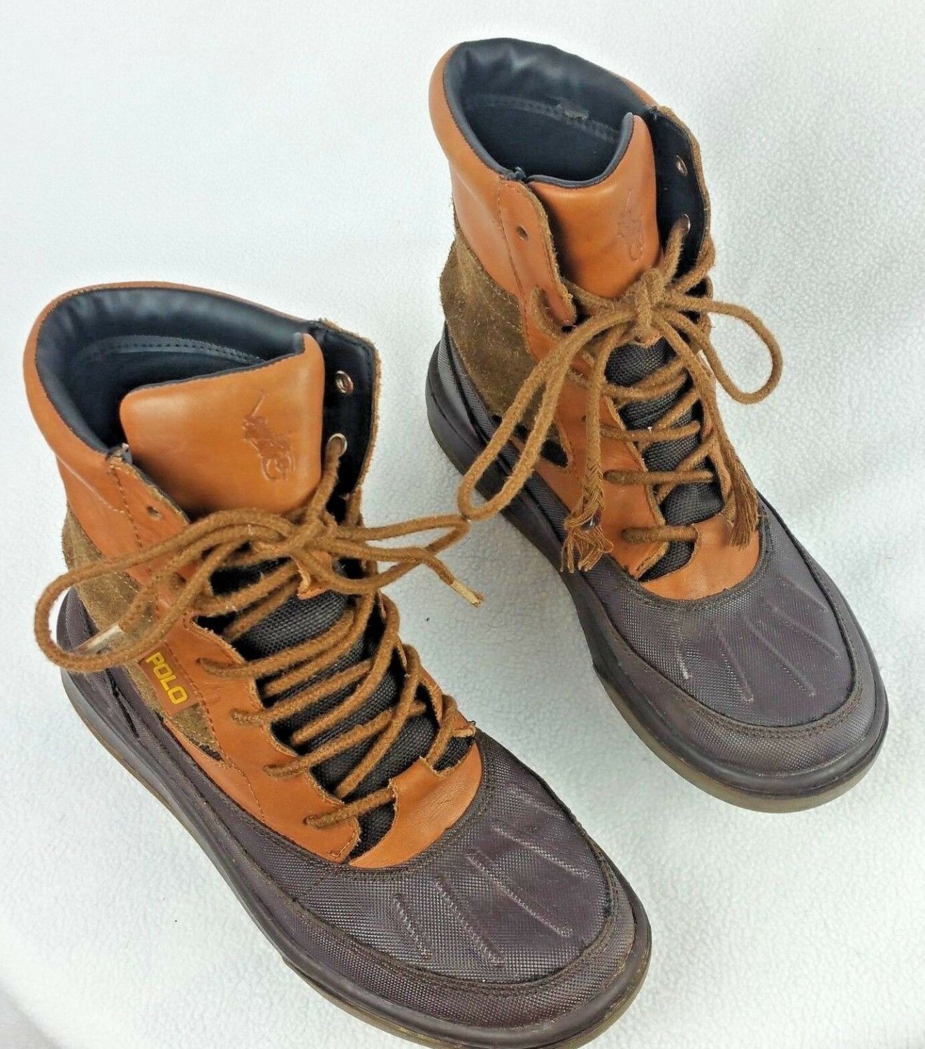 Polo Ralph Lauren Hamlin Boys Boots size 4 Tan Brown Style 97130 J2040911