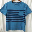 Mens Tommy Hilfiger S/P/CH Small Striped Pocket Short Sleeve Blue Flag Tee Shirt Mens Tommy Hilfiger S/P/CH Small Striped Pocket Short Sleeve Blue Flag Tee Shirt