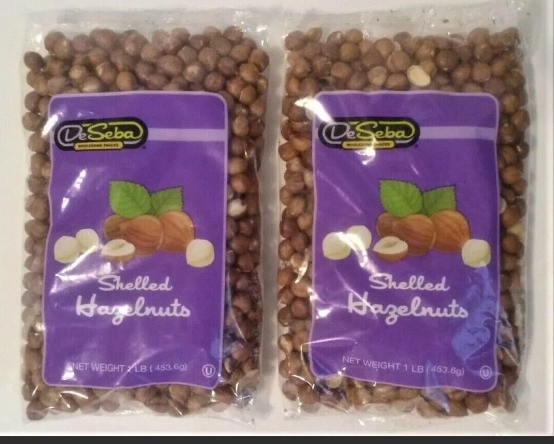 Hazelnuts Filbert Cobnut Hazel Nuts Fresh Shelled 2 PKGS 1 lb bags Made