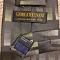 Giorgio Bissoni Tie Black And Green Geometric Print  necktie mens C31