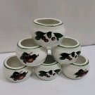 Cades Cove CHERRY AND APPLE Fruit Napkin Ring Holders Porcelain Set Of 6