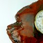 Vtg Rustic Live  Edge Clock Large 34"&Atilde;�19" Handmade Slab Bark Wood Mid Centry
