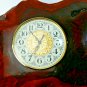 Vtg Rustic Live  Edge Clock Large 34"&Atilde;�19" Handmade Slab Bark Wood Mid Centry