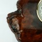 Vtg Rustic Live  Edge Clock Large 34"&Atilde;�19" Handmade Slab Bark Wood Mid Centry
