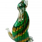 Vintage 7" MURANO ITALY ART GLASS DOG Venetian Blown Glass Animal MCM Sculpture