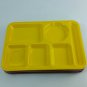 5 Texas Ware Divided Melmac Lunch Trays 6 Compartments melamine Dinner Texasware