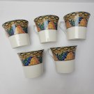 5 MIKASA Ultima + HK700 SAO PAULO Tea/Coffee Cup, 3.1" Tall 6oz Indonesia Mosaic