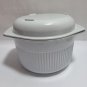 Nordic Ware Microwave Oven 2 Quart Round Casserole With Lid Utility Dish Vintage