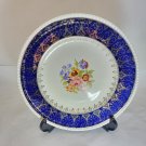 SIMPSONS POTTERS ENGLAND SOLIAM WARE COBALT BLUE GOLD DINNER PLATE 10" Floral
