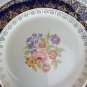 SIMPSONS POTTERS ENGLAND SOLIAM WARE COBALT BLUE GOLD DINNER PLATE 10" Floral