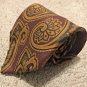 Michael David 100% Silk Neck Tie Burgundy, Multi color Paisley  C22