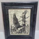 Vntg Dave Maloney Bald Eagle Art Marble Framed Royalty of the Skies 1993 Montana Vntg Dave Maloney Bald Eagle Art Marble Framed Royalty of the Skies 1993 Montana