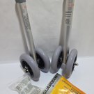 Bariatric Walker Replacement Wheels 5 In Dual Fixed Support Up to 650lbs Walker
