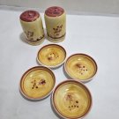 Vintage 6 Pc Set Pasta Cheese Shaker Dip Bowls The Main Ingredients Porcelain