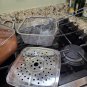 Copper Chef 9.5" Square Frying Pan W/ Steamer Insert, Fry Basket & Glass Lid