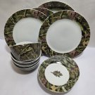 Mossy Oak Break Up Infinity Camo 12 Piece Dinnerware Set Plates Bowls Salad Soup