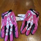 Nike Vapor Jet 2.0 Football Gloves XXXL large pink special EditionBreast cancer
