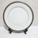 Legendary Noritake Crestwood Platinum Dinner Plate 10.5 in NWT White Silver Trim
