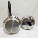 Cordon Bleu Pressure Bonded Stainless Steel Skillet Sauce Pot w Lid 9in 1.25Qt